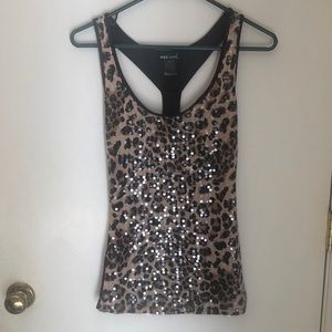 Wet Seal Vintage sequined tank top size small